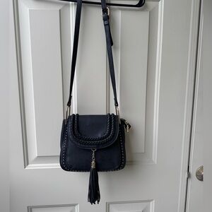 Elegant Black Crossbody saddle bag